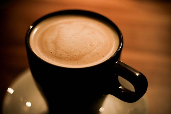 Perfect crema in coffee cup